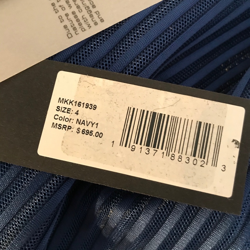 HALSTON HERITAGE Strapless Mesh Dress 2073 - Picture 5 of 10